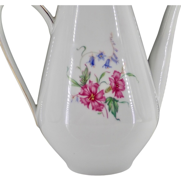 Hutschenreuther Selb Porcelain Tea Coffee Pot Floral Pattern Bavaria Germany 9" - Picture 11 of 14